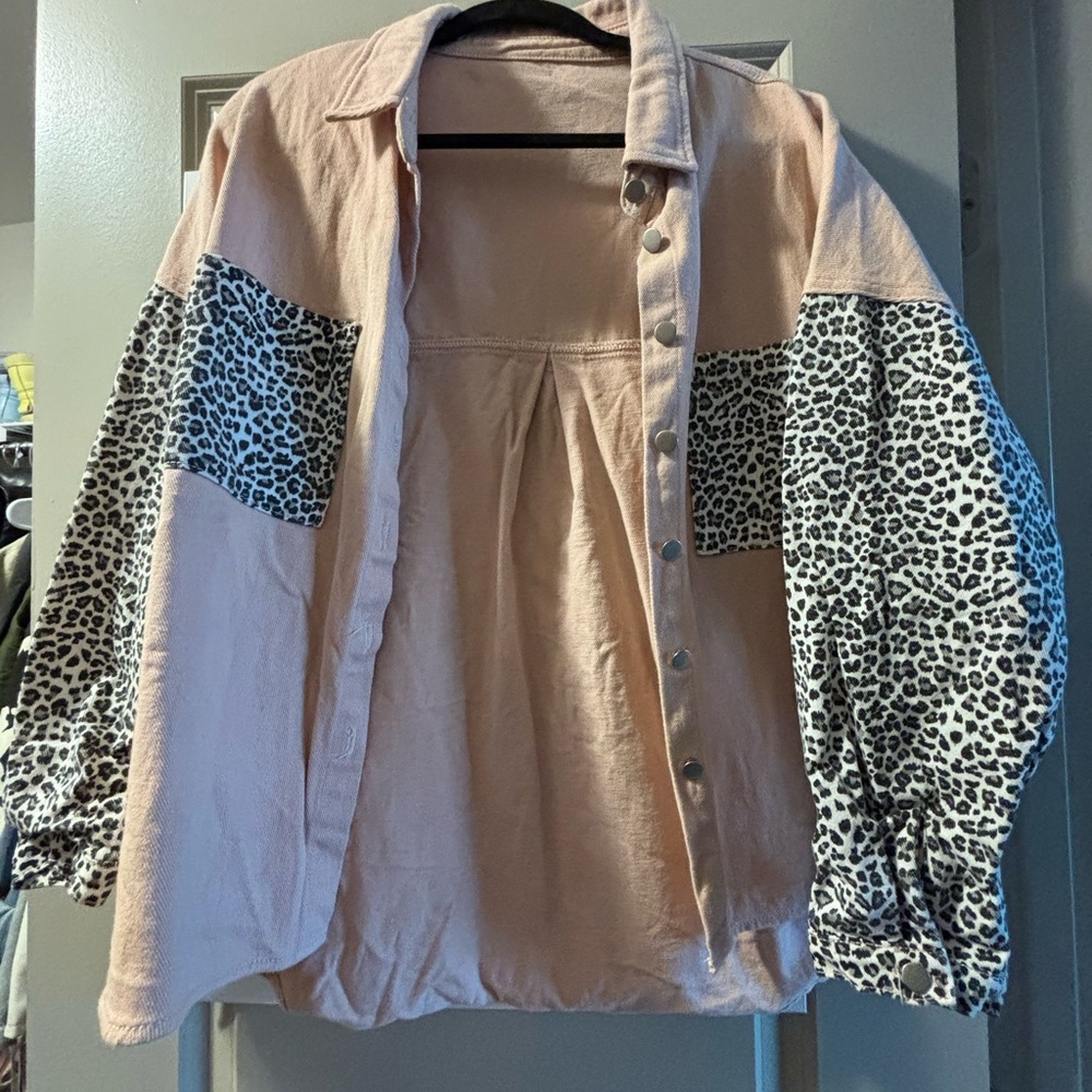 Leopard Print Pink Jacket